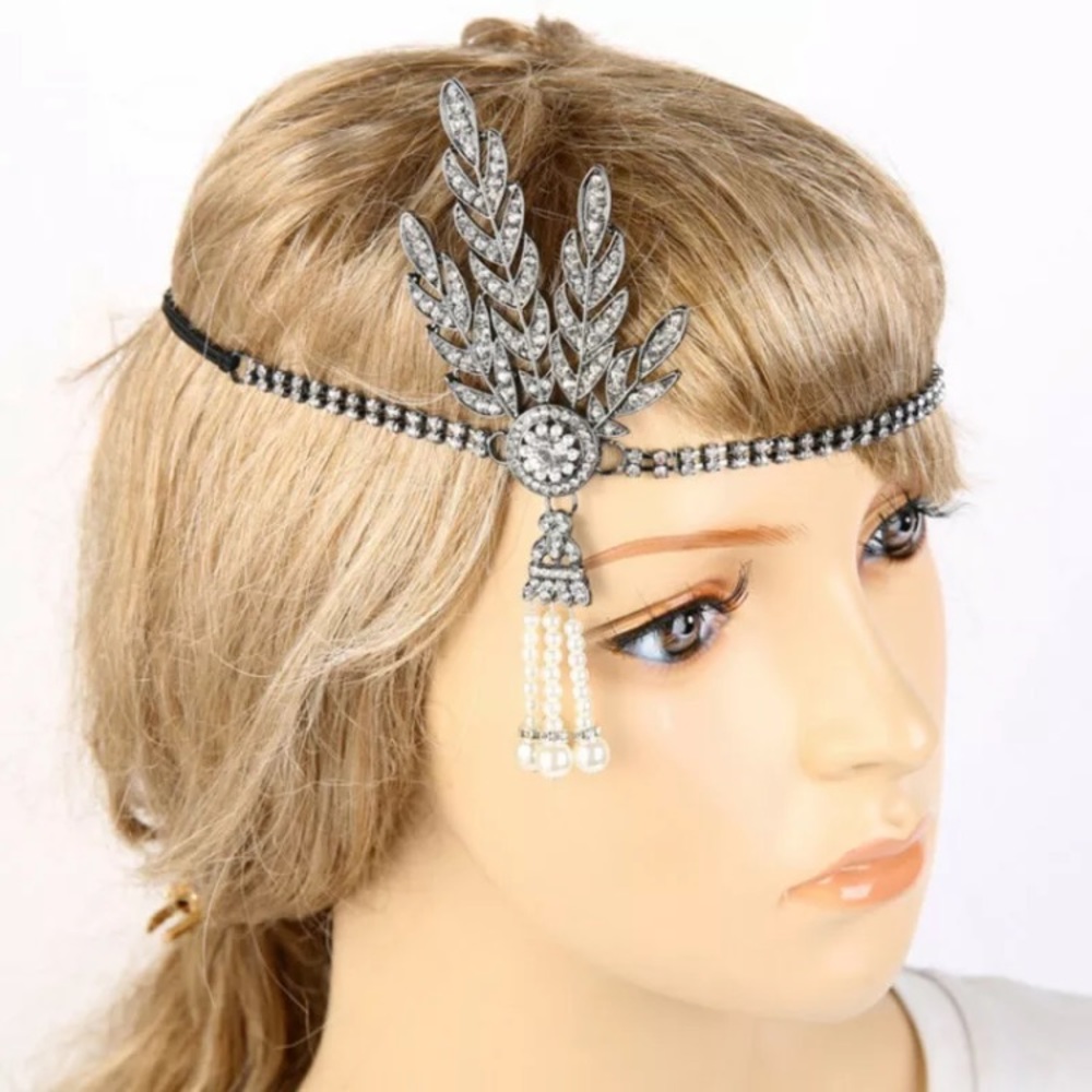 5⭐️Rhinestone Headband Gatsby NWT - Picture 6 of 8
